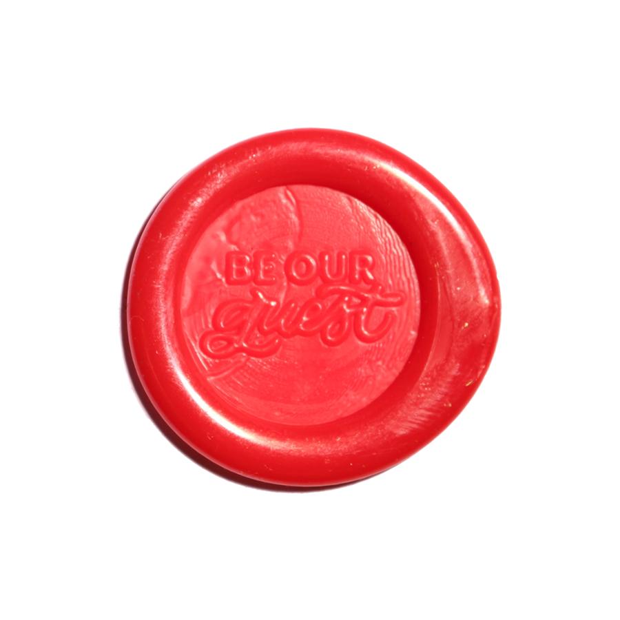 buy red be our guest wax seal no highlight